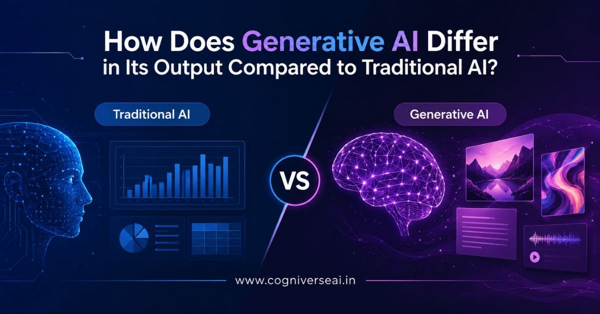 How Does Generative AI Differ in Its Output Compared to Traditional AI?